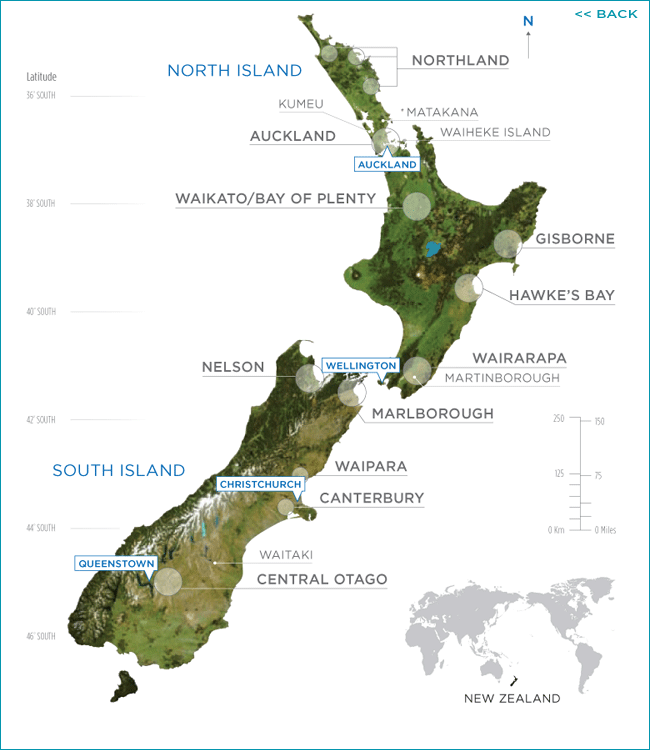 Vignobles de Nouvelle-Zélande